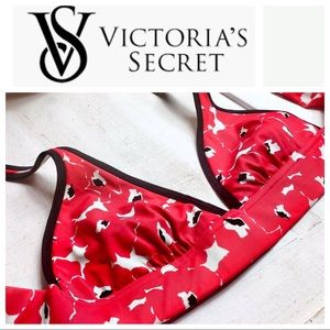 Victoria’s Secret Tie Halter Poppy Bikini Top